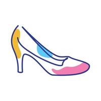 femmes chaussures ligne coloré logo symbole vecteur icône conception illustration