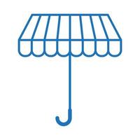 parapluie avec magasin ligne logo vecteur symbole icône conception graphique illustration