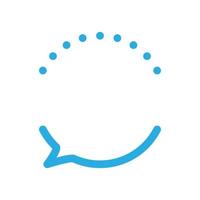 ligne bulle chat parler moderne point logo symbole icône vecteur graphique conception illustration idée créatif