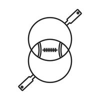 lignes balle football américain logo symbole vecteur icône illustration graphisme