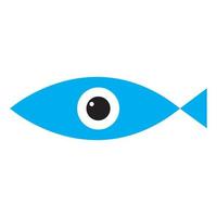 forme de poisson avec des yeux logo vecteur icône illustration design