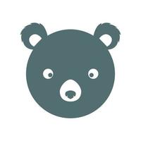 simple tête dessin animé koala poupée enfants logo symbole icône vecteur conception graphique illustration idée créatif