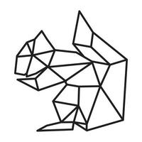 lignes polygonales animal écureuil logo symbole vecteur icône illustration graphisme