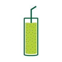 lignes verre avec jus vert logo symbole vecteur icône conception graphique illustration