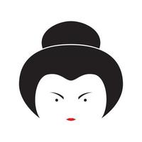 les femmes font face à la culture asiatique beauté logo symbole icône vecteur conception graphique illustration idée créative