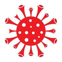 virus rouge covid plat logo symbole vecteur icône illustration graphisme