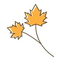 abstrait élégant feuille érable automne logo symbole vecteur icône illustration graphisme