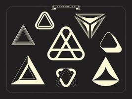 ensemble de triangles abstraits vecteur