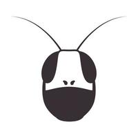 tête insecte sauterelle logo symbole icône vecteur conception graphique illustration