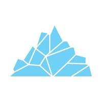 plat bleu moderne iceberg logo vecteur icône symbole conception graphique illustration