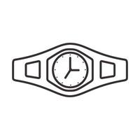 ceinture de champion de lignes avec fois logo symbole icône illustration de conception graphique vectorielle vecteur