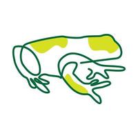 lignes art abstrait grenouille verte logo vecteur symbole icône conception illustration