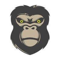 cool face gorilla logo design vecteur graphique symbole icône signe illustration idée créative