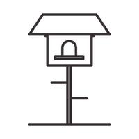 oiseau maison fait à la main lignes logo vecteur symbole icône conception illustration