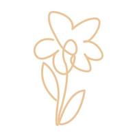 beauté fleur lignes jasmin logo symbole icône vecteur conception graphique illustration