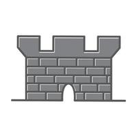 illustration d'icône vectorielle de logo de pierre de château vintage vecteur