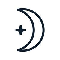 création de logo minimaliste moderne en forme de croissant et d'étoile vecteur