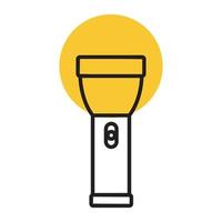 lampe de poche lignes hipster logo symbole icône vecteur conception graphique illustration