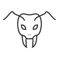 animal insecte fourmi tête travailleur lignes logo vecteur symbole icône conception illustration