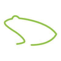 lignes continues grenouille vert abstrait logo vecteur icône illustration design