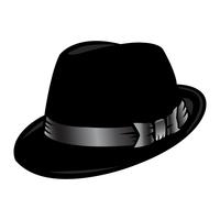 Fedora illustration vectorielle noir vecteur