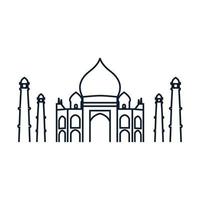mosquée ligne contour grand logo moderne vecteur icône illustration