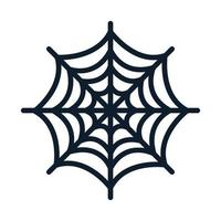 toiles d'araignée dessin au trait contour noir moderne logo icône illustration vectorielle conception vecteur
