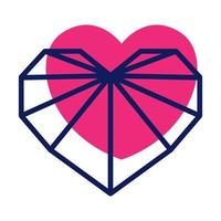 lignes amour forme origami abstrait logo logo symbole vecteur icône illustration graphisme