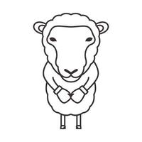 conception de vecteur d'illustration de boxe de moutons