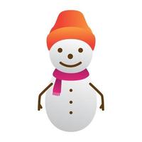 bonhomme de neige abstrait dessin animé chapeau froid logo vecteur symbole icône conception illustration