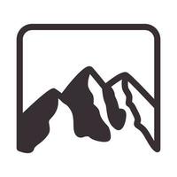 silhouette rock montagne colline logo vecteur symbole icône conception illustration