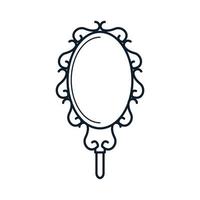 miroir vintage logo classique icône illustration vectorielle vecteur