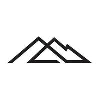 lignes audacieuses triangle montagne moderne logo design vecteur icône symbole illustration