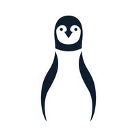 pingouin silhouette minimaliste logo vecteur icône illustration design art