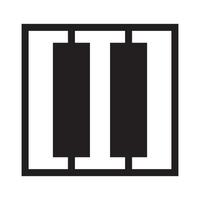 forme simple piano carré logo symbole vecteur icône illustration graphisme