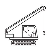 grue construction lignes logo symbole icône vecteur conception graphique illustration