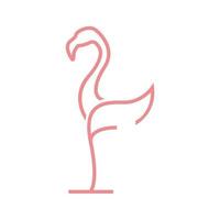 création de logo lettre f flamant rose vecteur