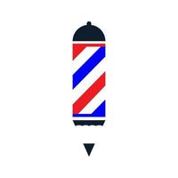 lumière de barbier avec conception d'illustration d'icône de vecteur de logo de stylo