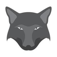abstrait tête sombre loup ou chien forêt logo symbole icône vecteur conception graphique illustration