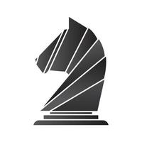 chevalier géométrique échecs abstrait logo symbole icône vecteur conception graphique illustration