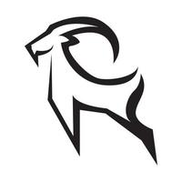 forme moderne chèvre de montagne logo vecteur symbole icône conception graphique illustration