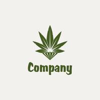 logo diamant cannabist cbd vecteur