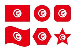 drapeau tunisien illustration simple pour le jour de l'indépendance ou les élections vecteur