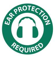 consignes de sécurité protection auditive requise signe sur fond blanc