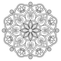 mandala patron livre de coloriage art fond d'écran vecteur