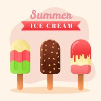 Vecteur de crème glacée d&#39;été