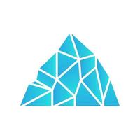abstrait iceberg bleu coloré logo symbole icône vecteur conception graphique illustration idée créatif