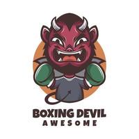 illustration graphique vectoriel du diable de boxe, bon pour la conception de logo