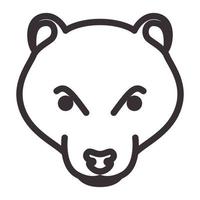 miel ours tête lignes logo symbole vecteur icône illustration graphisme