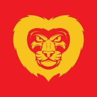 visage tigre avec lion barbe logo design vecteur symbole graphique icône signe illustration idée créative